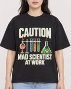 Mockup Boxy Heavyweight Tee Black female close-up 03