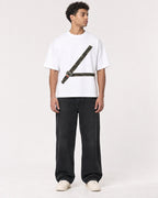 Mockup Boxy Heavyweight Tee White male full-body 10