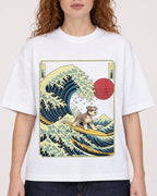 Mockup Boxy Heavyweight Tee White female close-up 09
