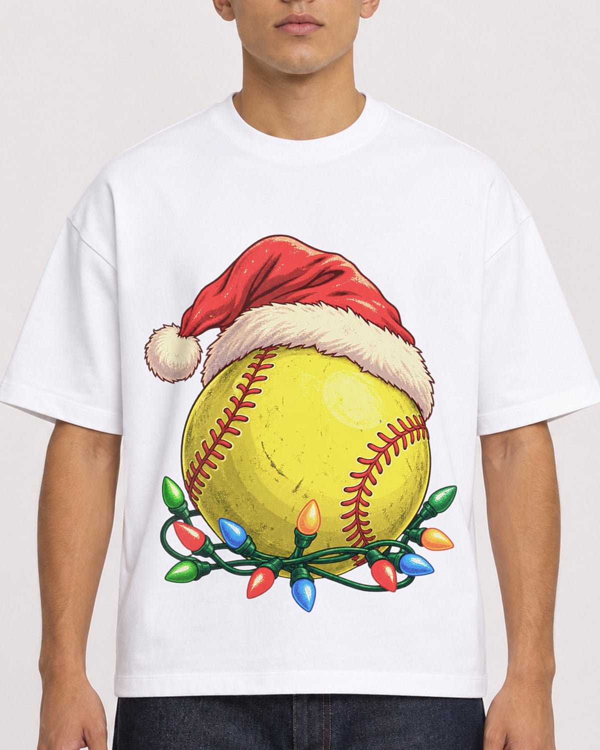Mockup Boxy Heavyweight Tee White male close-up 16