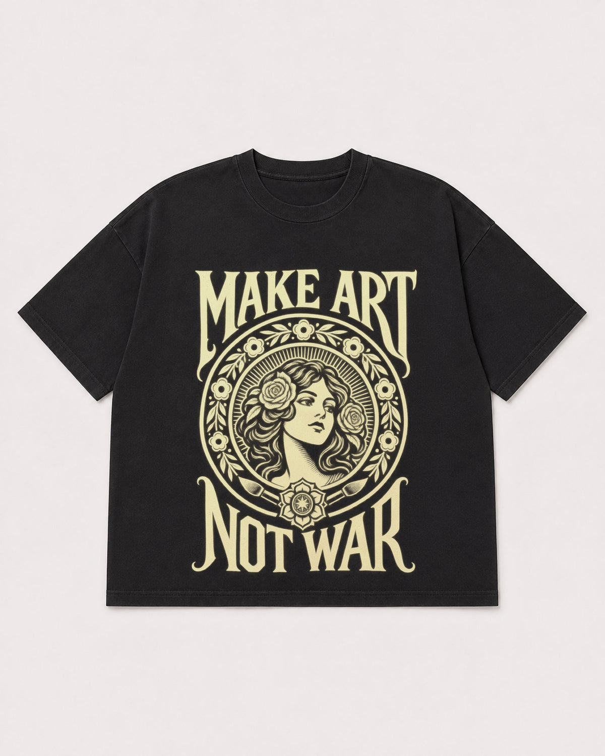 Mockup Boxy Heavyweight Tee Black product