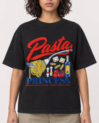 Mockup Boxy Heavyweight Tee Black female close-up 26