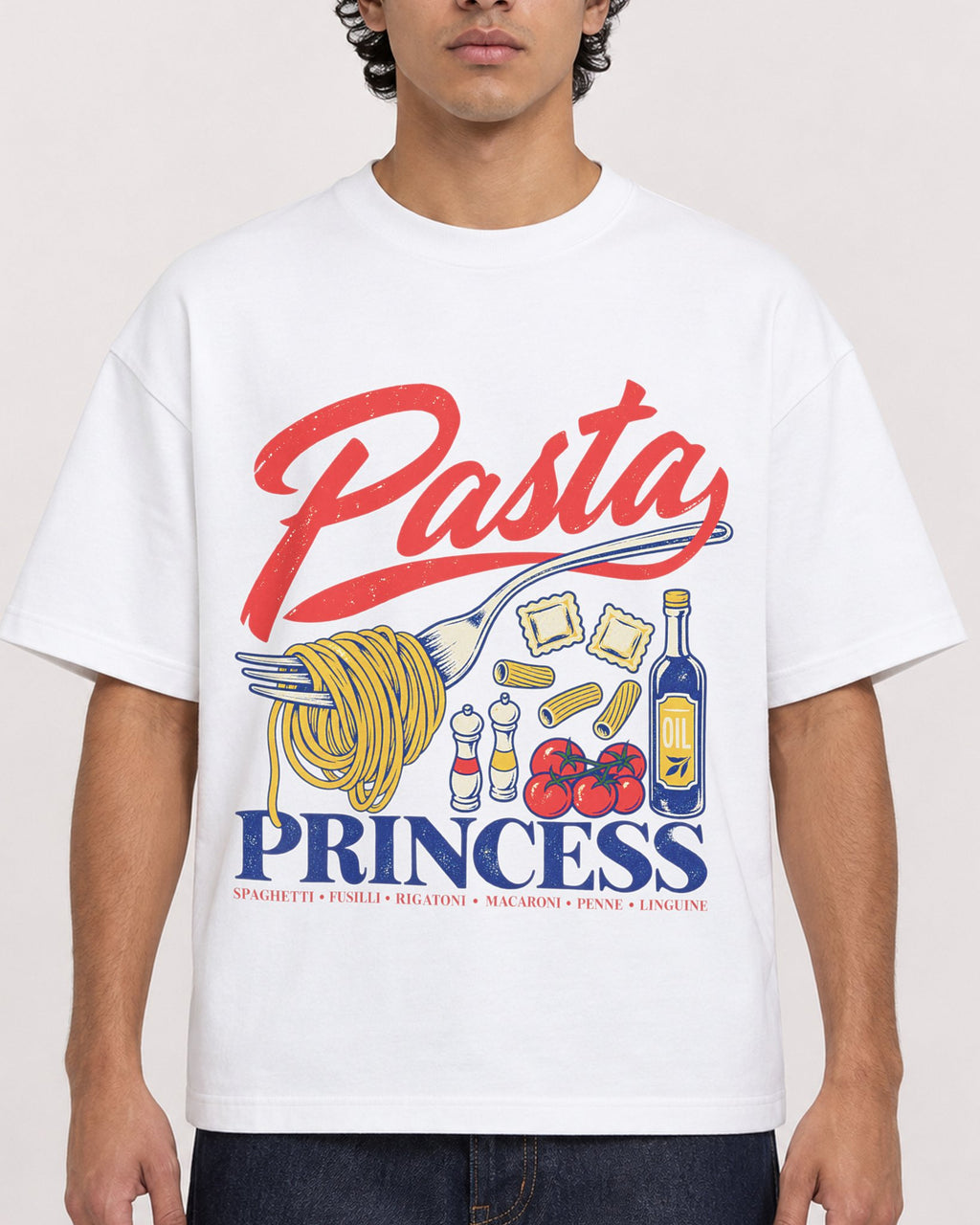 Mockup Boxy Heavyweight Tee White male close-up 26