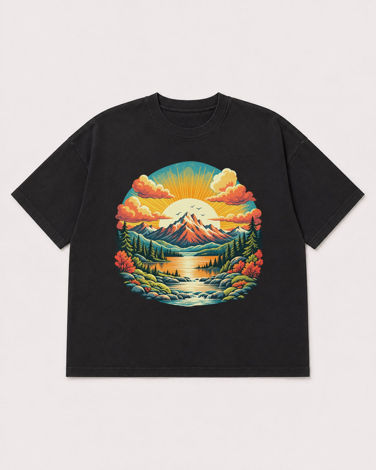 Mockup Boxy Heavyweight Tee Black product