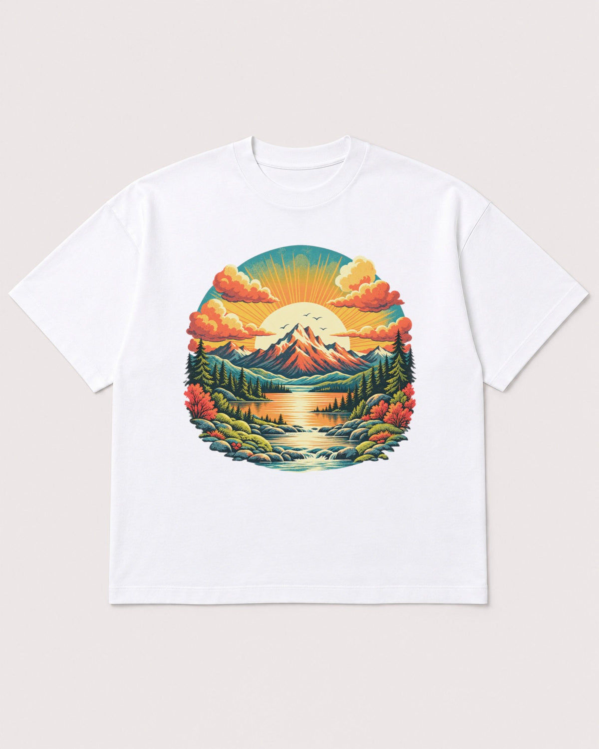 Mockup Boxy Heavyweight Tee White product