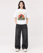 Mockup Boxy Heavyweight Tee White female full-body 03