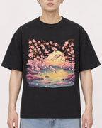 Mockup Boxy Heavyweight Tee Black male close-up 01
