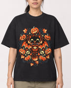 Mockup Boxy Heavyweight Tee Black female close-up 42