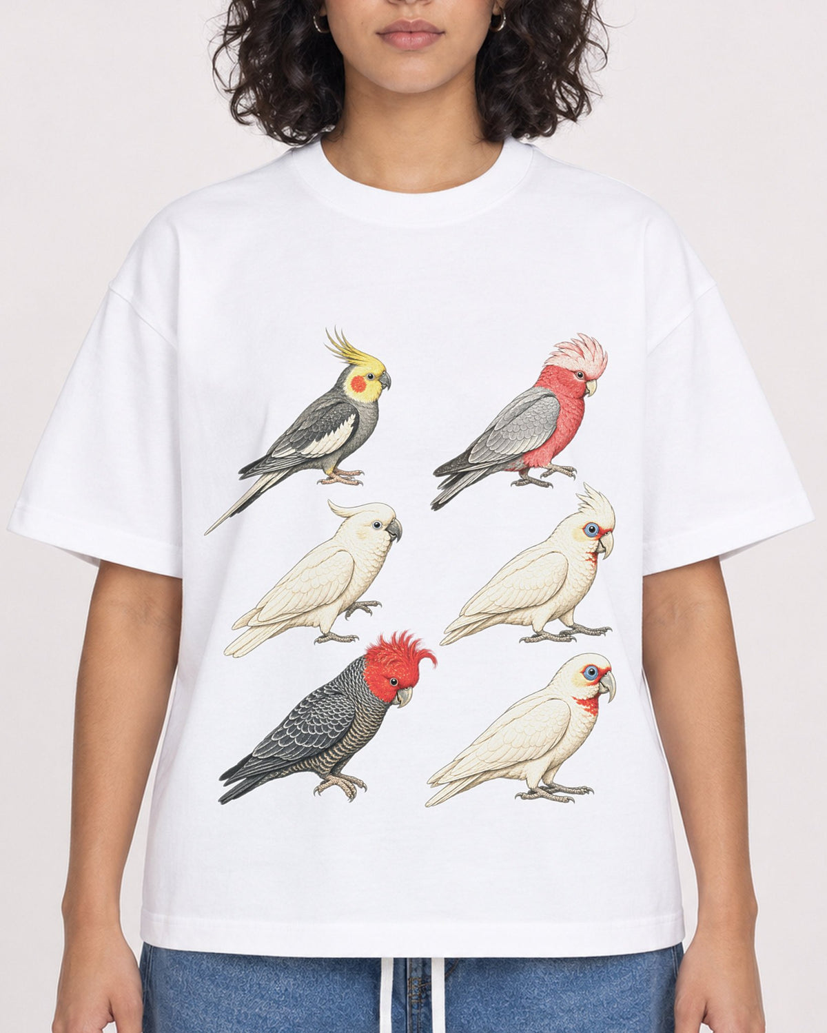 Mockup Boxy Heavyweight Tee White female close-up 26
