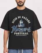 Mockup Boxy Heavyweight Tee Black male close-up 07