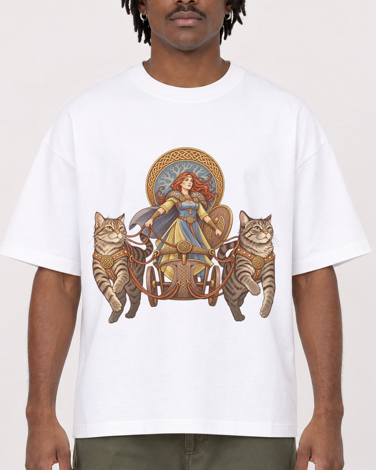 Mockup Boxy Heavyweight Tee White male close-up 04