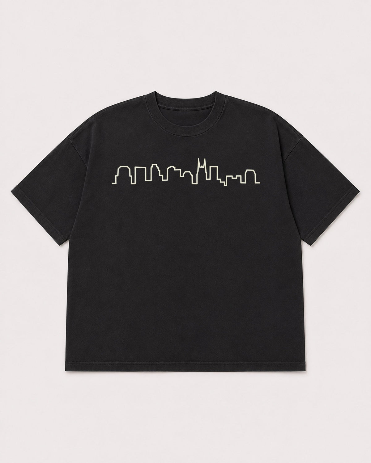 Mockup Boxy Heavyweight Tee Black product