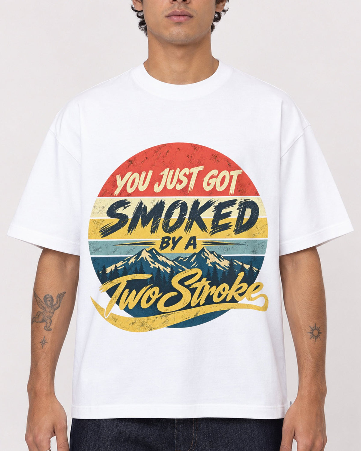 Mockup Boxy Heavyweight Tee White male close-up 06