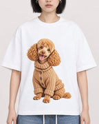 Mockup Boxy Heavyweight Tee White female close-up 11