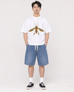 Mockup Boxy Heavyweight Tee White male full-body 13