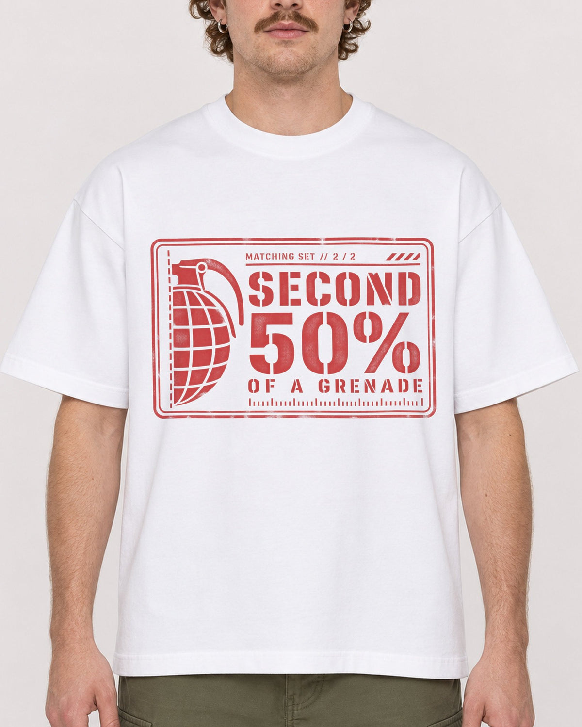 Mockup Boxy Heavyweight Tee White male close-up 09
