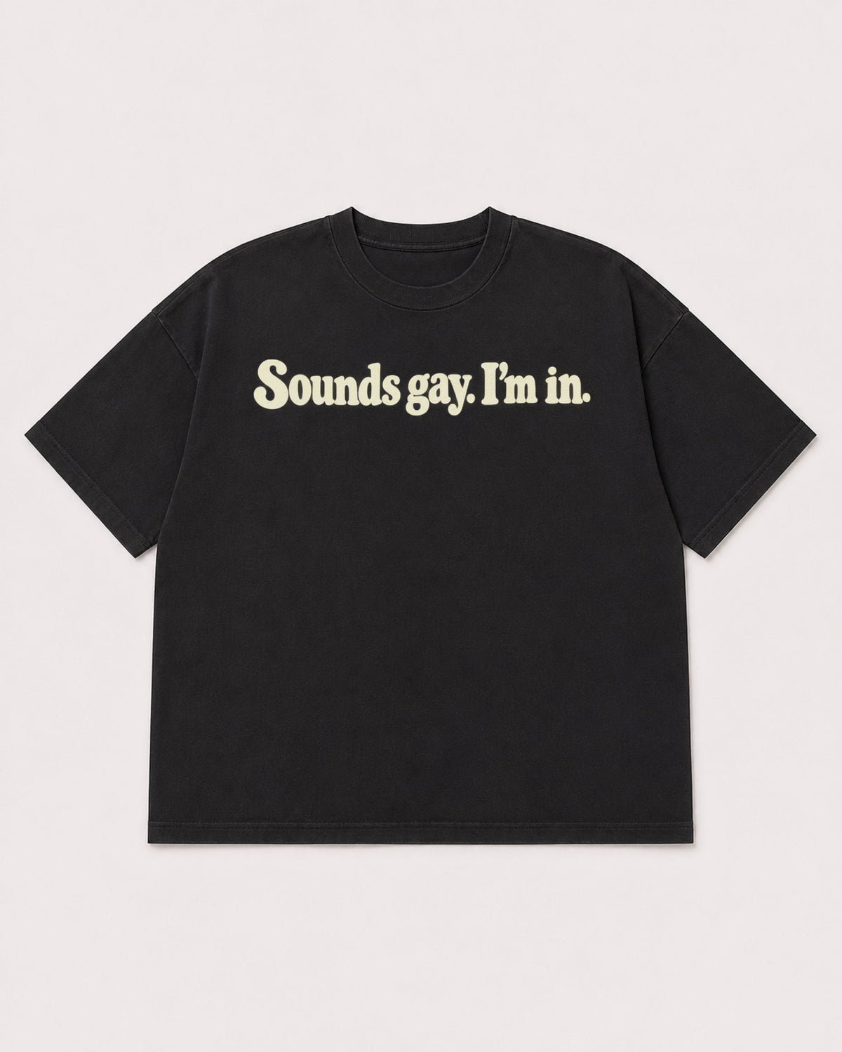 Mockup Boxy Heavyweight Tee Black product