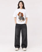 Mockup Boxy Heavyweight Tee White female full-body 03