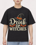 Mockup Boxy Heavyweight Tee Black male close-up 01