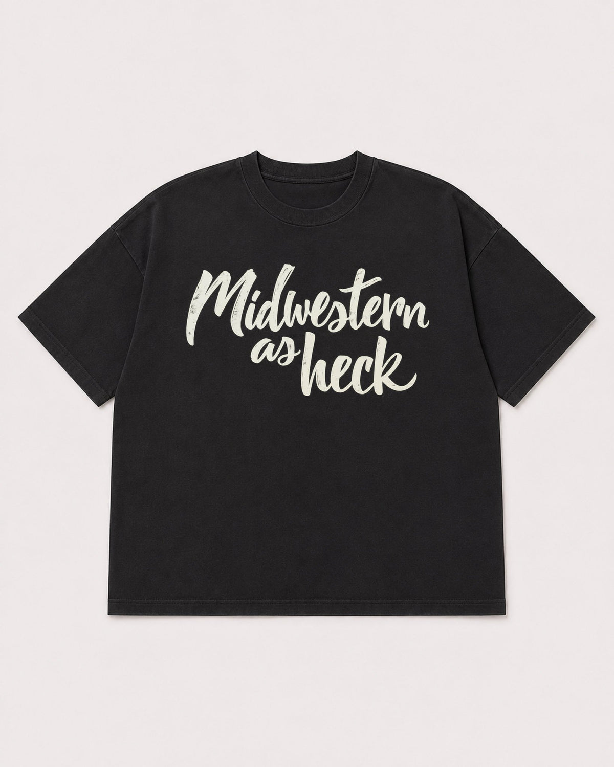 Mockup Boxy Heavyweight Tee Black product