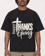 Mockup Boxy Heavyweight Tee Black male close-up 04