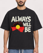 Mockup Boxy Heavyweight Tee Black male close-up 07