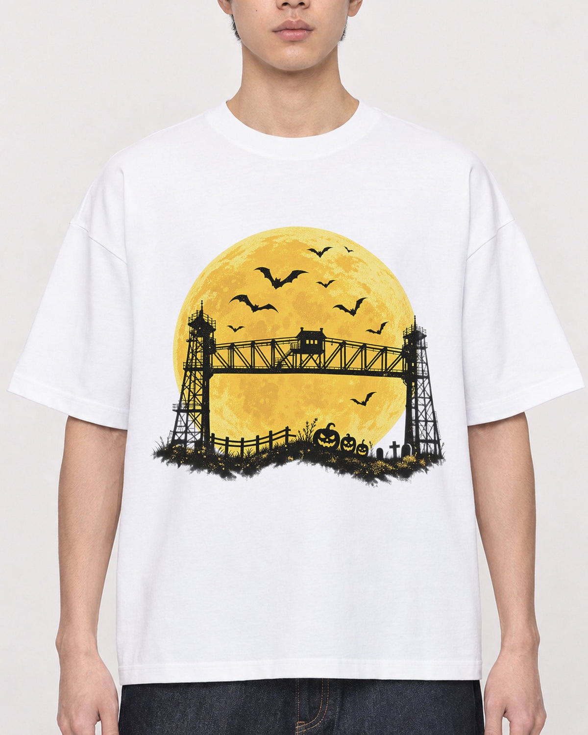Mockup Boxy Heavyweight Tee White male close-up 01