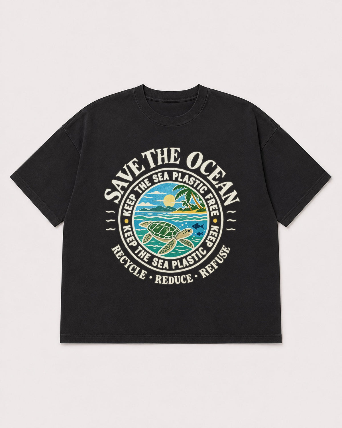 Mockup Boxy Heavyweight Tee Black product