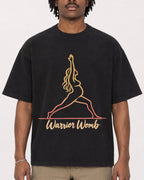 Mockup Boxy Heavyweight Tee Black male close-up 04