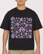 Mockup Boxy Heavyweight Tee Black male close-up 16