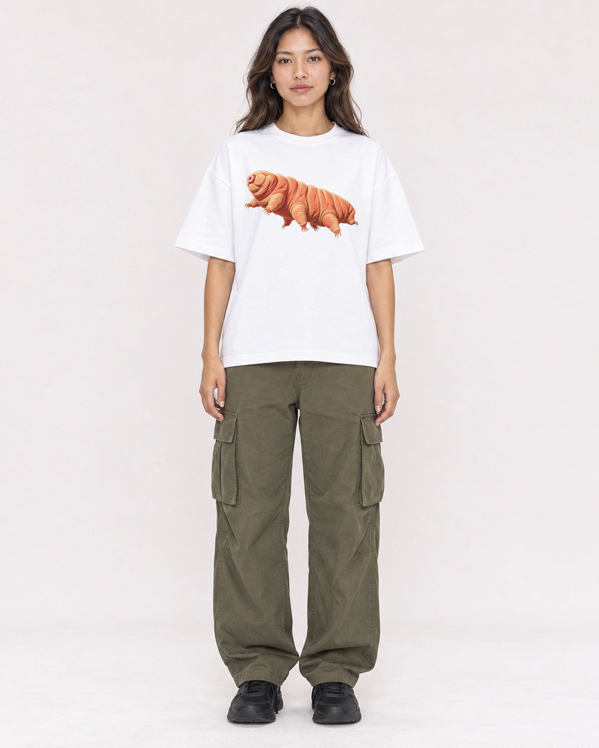 Mockup Boxy Heavyweight Tee White female full-body 02