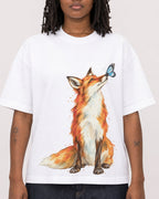 Mockup Boxy Heavyweight Tee White female close-up 24