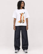 Mockup Boxy Heavyweight Tee White female full-body 24