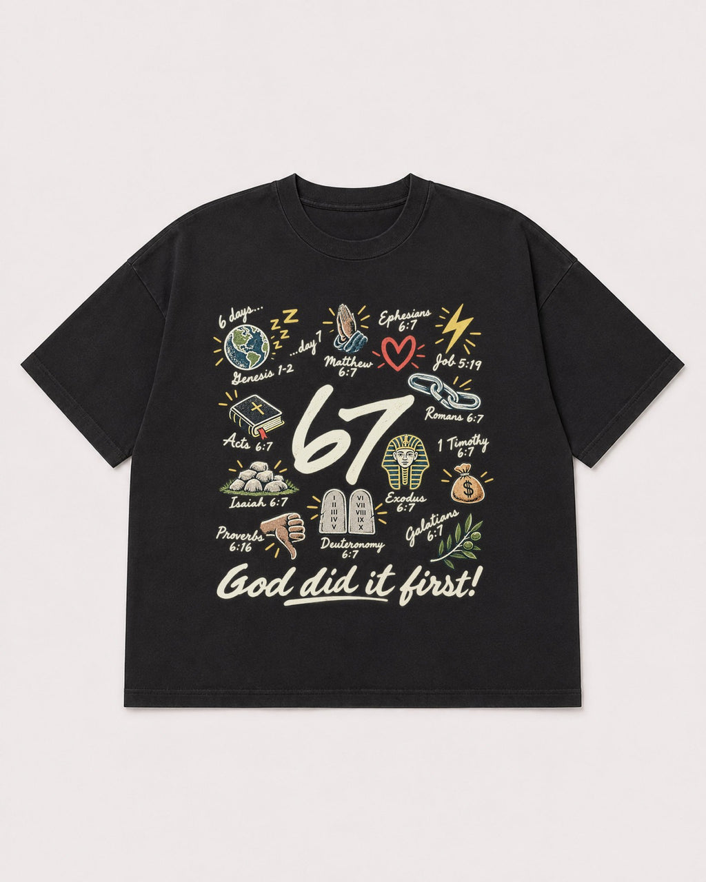 Mockup Boxy Heavyweight Tee Black product