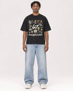 Mockup Boxy Heavyweight Tee Black male full-body 05