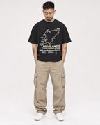 Mockup Boxy Heavyweight Tee Black male full-body 12
