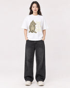 Mockup Boxy Heavyweight Tee White female full-body 03