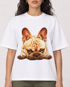 Mockup Boxy Heavyweight Tee White female close-up 07