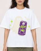 Mockup Boxy Heavyweight Tee White female close-up 02