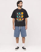 Mockup Boxy Heavyweight Tee Black male full-body 47