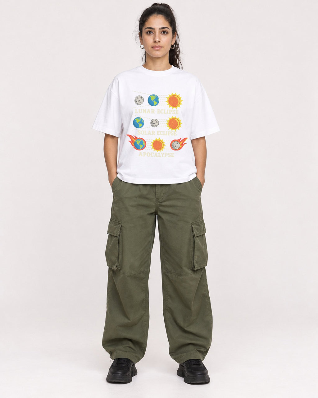Mockup Boxy Heavyweight Tee White female full-body 47