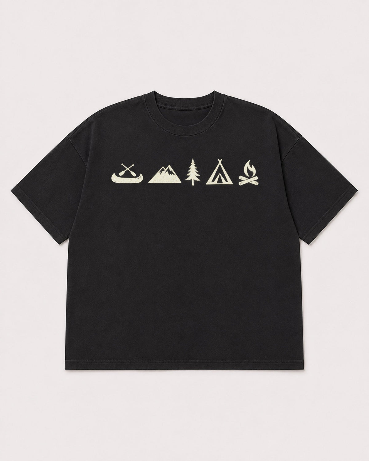 Mockup Boxy Heavyweight Tee Black product
