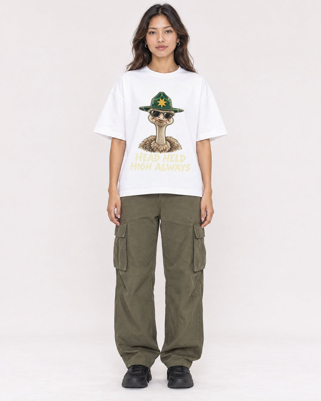 Mockup Boxy Heavyweight Tee White female full-body 02