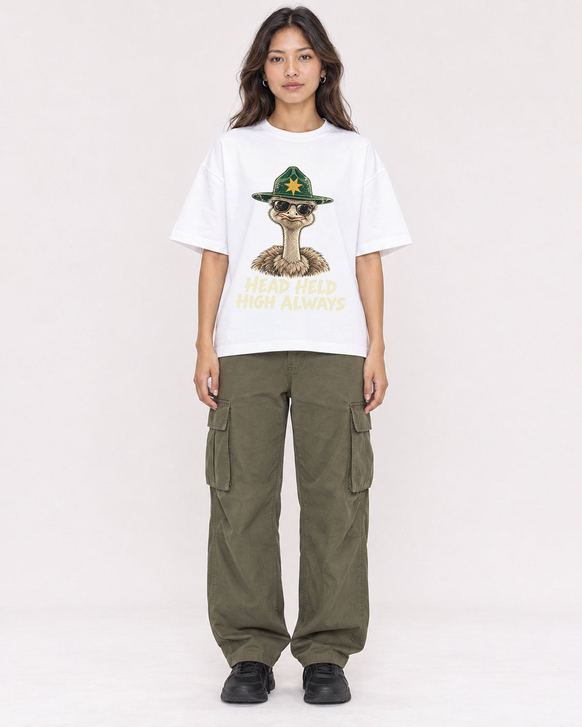 Mockup Boxy Heavyweight Tee White female full-body 02