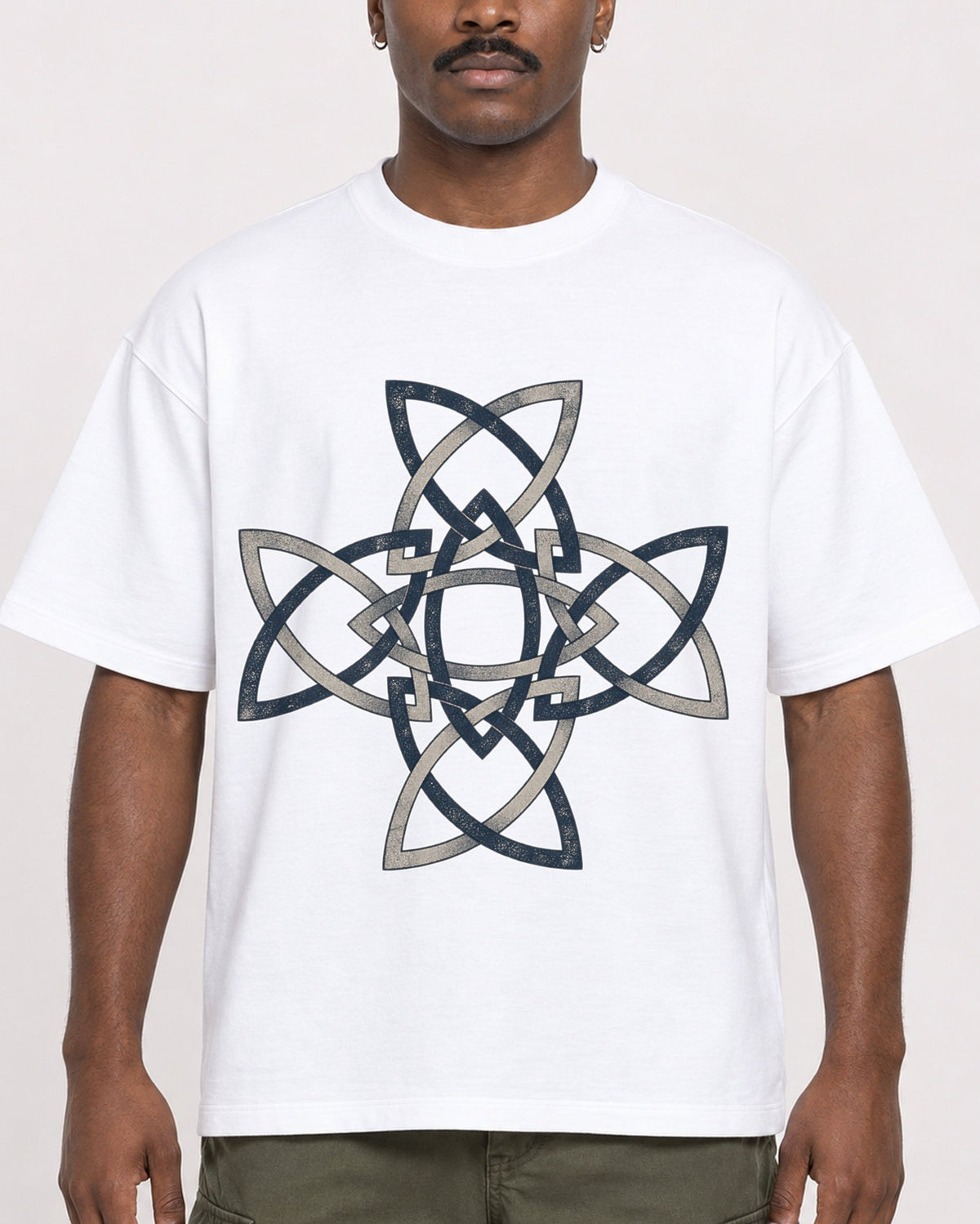 Mockup Boxy Heavyweight Tee White male close-up 14