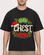 Mockup Boxy Heavyweight Tee Black male close-up 08