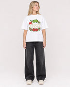 Mockup Boxy Heavyweight Tee White female full-body 08