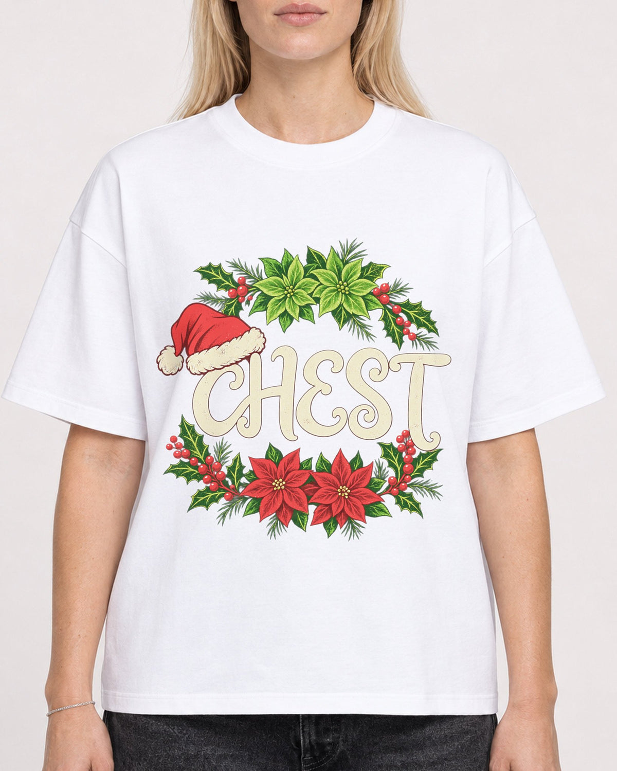 Mockup Boxy Heavyweight Tee White female close-up 08