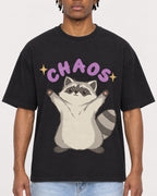 Mockup Boxy Heavyweight Tee Black male close-up 05