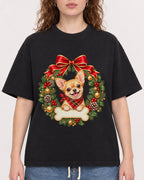 Mockup Boxy Heavyweight Tee Black female close-up 09